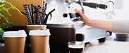 Barista profesional, café para llevar