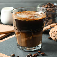 Taza de café de vidrio